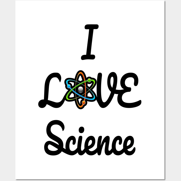 I love science Wall Art by PlanetJoe